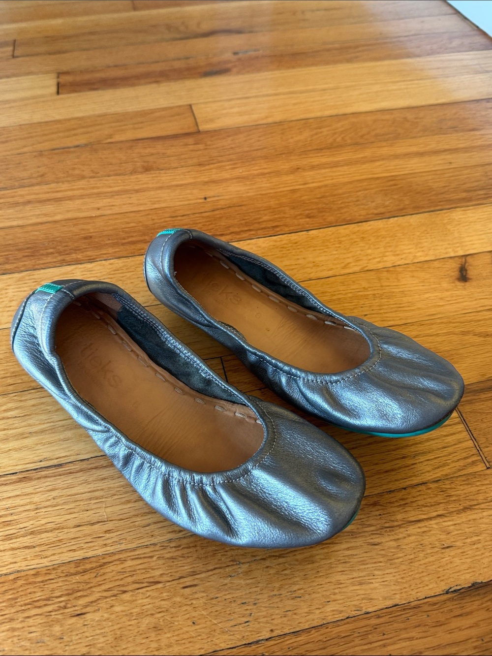 Tieks Metallic Grey Ballet Flats